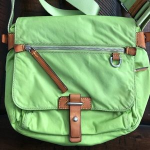 Tumi nylon crossbody bag green